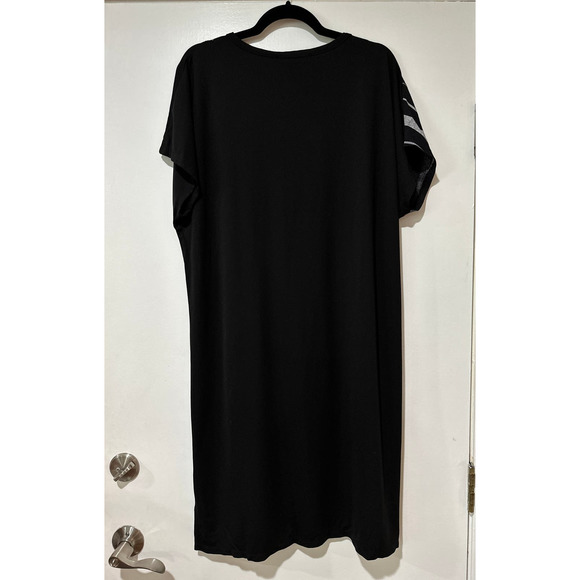 GABBY ISABELLA Black & Grey Graphic Stripe Tunic Dress - Size Large - EUC! - Picture 8 of 16